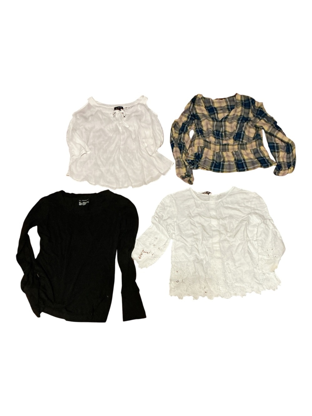 INC International Concepts White Eyelet Blouse - Girls